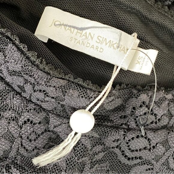 New Jonathan Simkhai Standard Maddox Lace Mock Neck Bodysuit - Picture 8 of 9